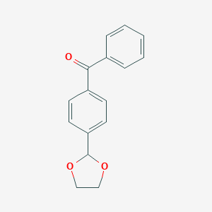 molecular formula C16H14O3 B025988 4-(1,3-Dioxolan-2-YL)benzophenone CAS No. 103741-08-8
