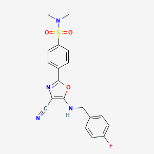 4-{4-cyano-5-[(4-fluorobenzyl)amino]-1,3-oxazol-2-yl}-N,N-dimethylbenzenesulfonamide