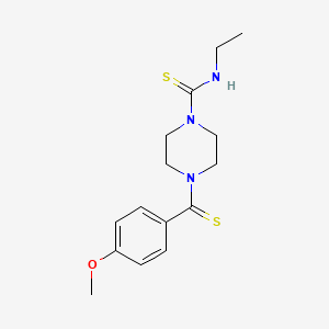 N-ethyl-4-(4-methoxybenzenecarbothioyl)piperazine-1-carbothioamide