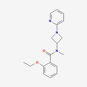 molecular formula C18H21N3O2 B2598803 2-Ethoxy-N-methyl-N-(1-pyridin-2-ylazetidin-3-yl)benzamide CAS No. 2415601-62-4