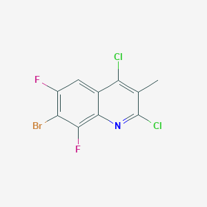 molecular formula C10H4BrCl2F2N B2598809 7-溴-2,4-二氯-6,8-二氟-3-甲基喹啉 CAS No. 2142195-02-4