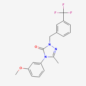 molecular formula C18H16F3N3O2 B2598820 4-(3-methoxyphenyl)-5-methyl-2-[3-(trifluoromethyl)benzyl]-2,4-dihydro-3H-1,2,4-triazol-3-one CAS No. 860786-46-5