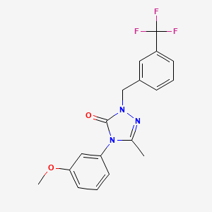 molecular formula C18H16F3N3O2 B2598820 4-(3-甲氧基苯基)-5-甲基-2-[3-(三氟甲基)苄基]-2,4-二氢-3H-1,2,4-三唑-3-酮 CAS No. 860786-46-5