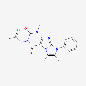 molecular formula C19H19N5O3 B2598827 1,6,7-trimethyl-3-(2-oxopropyl)-8-phenyl-1H-imidazo[2,1-f]purine-2,4(3H,8H)-dione CAS No. 876670-19-8
