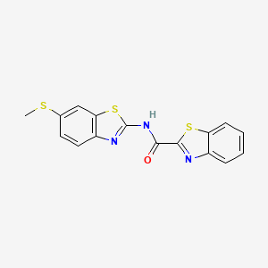molecular formula C16H11N3OS3 B2598833 N-(6-(methylthio)benzo[d]thiazol-2-yl)benzo[d]thiazole-2-carboxamide CAS No. 899982-80-0