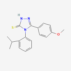 B2598835 5-(4-methoxyphenyl)-4-[2-(propan-2-yl)phenyl]-4H-1,2,4-triazole-3-thiol CAS No. 380349-20-2