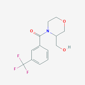 molecular formula C13H14F3NO3 B2598845 (3-(羟甲基)吗啉基)(3-(三氟甲基)苯基)甲酮 CAS No. 1421482-08-7