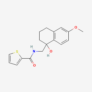 molecular formula C17H19NO3S B2598852 N-((1-羟基-6-甲氧基-1,2,3,4-四氢萘-1-基)甲基)噻吩-2-甲酰胺 CAS No. 2034600-10-5