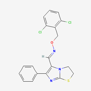 6-phenyl-2,3-dihydroimidazo[2,1-b][1,3]thiazole-5-carbaldehyde O-(2,6-dichlorobenzyl)oxime
