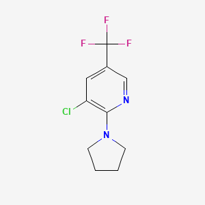 molecular formula C10H10ClF3N2 B2598881 3-氯-2-(吡咯烷-1-基)-5-(三氟甲基)吡啶 CAS No. 122599-20-6