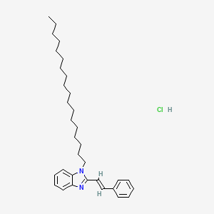 molecular formula C33H49ClN2 B2598883 (E)-1-octadecyl-2-styryl-1H-benzo[d]imidazole hydrochloride CAS No. 1217228-09-5