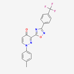 molecular formula C20H13F3N4O2 B2598888 N-benzyl-1-{4-[(methylsulfonyl)amino]benzoyl}piperidine-3-carboxamide CAS No. 1115963-56-8