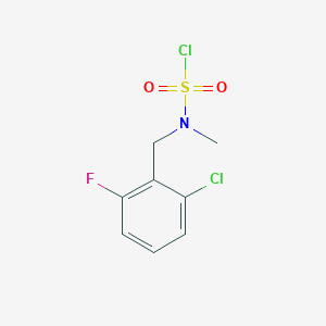 molecular formula C8H8Cl2FNO2S B2598891 2-Chloro-6-fluorobenzyl(methyl)sulfamoyl chloride CAS No. 923688-16-8