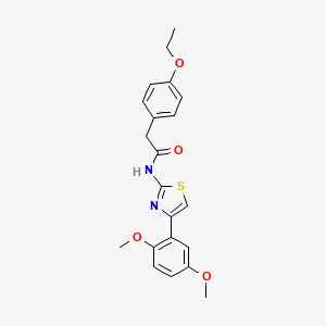 molecular formula C21H22N2O4S B2598892 N-[4-(2,5-dimethoxyphenyl)-1,3-thiazol-2-yl]-2-(4-ethoxyphenyl)acetamide CAS No. 923371-93-1