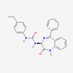 1-(1-methyl-2-oxo-5-phenyl-2,3-dihydro-1H-1,4-diazepin-3-yl)-3-(4-ethylphenyl)urea