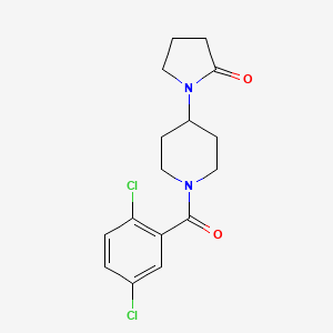 molecular formula C16H18Cl2N2O2 B2598897 1-(1-(2,5-二氯苯甲酰)哌啶-4-基)吡咯烷-2-酮 CAS No. 1421508-37-3