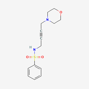 molecular formula C14H18N2O3S B2598903 N-(4-morpholinobut-2-yn-1-yl)benzenesulfonamide CAS No. 1396685-91-8