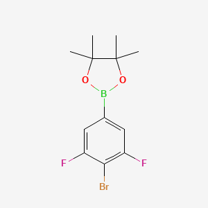 molecular formula C12H14BBrF2O2 B2598910 2-(4-Bromo-3,5-difluorophenyl)-4,4,5,5-tetramethyl-1,3,2-dioxaborolane CAS No. 2264017-64-1