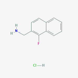 molecular formula C11H11ClFN B2598919 (1-Fluoronaphthalen-2-yl)methanamine;hydrochloride CAS No. 2248356-53-6