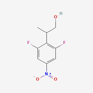 molecular formula C9H9F2NO3 B2598922 2-(2,6-Difluoro-4-nitrophenyl)propan-1-ol CAS No. 2248341-92-4