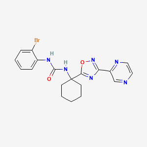 molecular formula C19H19BrN6O2 B2598925 1-(2-Bromophenyl)-3-{1-[3-(pyrazin-2-yl)-1,2,4-oxadiazol-5-yl]cyclohexyl}urea CAS No. 1396865-15-8