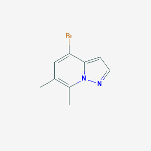 molecular formula C9H9BrN2 B2598933 4-溴-6,7-二甲基吡唑并[1,5-a]吡啶 CAS No. 2413903-68-9
