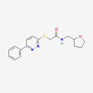 2-((6-phenylpyridazin-3-yl)thio)-N-((tetrahydrofuran-2-yl)methyl)acetamide