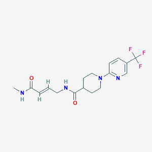 molecular formula C17H21F3N4O2 B2598943 (2E)-N-甲基-4-({1-[5-(三氟甲基)吡啶-2-基]哌啶-4-基}甲酰胺)丁-2-烯酰胺 CAS No. 2097941-07-4