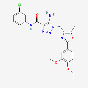 molecular formula C23H23ClN6O4 B2598945 5-amino-N-(3-chlorophenyl)-1-{[2-(4-ethoxy-3-methoxyphenyl)-5-methyl-1,3-oxazol-4-yl]methyl}-1H-1,2,3-triazole-4-carboxamide CAS No. 1261007-58-2