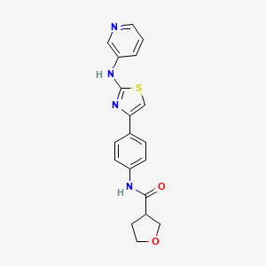 N-(4-(2-(pyridin-3-ylamino)thiazol-4-yl)phenyl)tetrahydrofuran-3-carboxamide