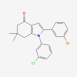 2-(3-Bromophenyl)-1-(3-chlorophenyl)-6,6-dimethyl-5,7-dihydroindol-4-one
