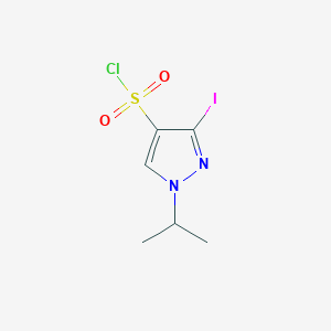 molecular formula C6H8ClIN2O2S B2598954 3-Iodo-1-propan-2-ylpyrazole-4-sulfonyl chloride CAS No. 1946822-83-8