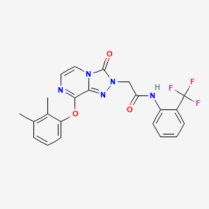 molecular formula C22H18F3N5O3 B2598958 2-(8-(2,3-dimethylphenoxy)-3-oxo-[1,2,4]triazolo[4,3-a]pyrazin-2(3H)-yl)-N-(2-(trifluoromethyl)phenyl)acetamide CAS No. 1115960-06-9