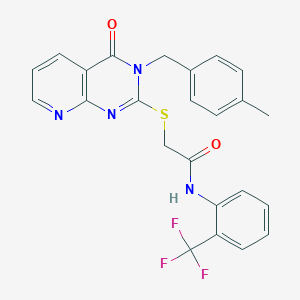 2-{[3-(4-methylbenzyl)-4-oxo-3,4-dihydropyrido[2,3-d]pyrimidin-2-yl]thio}-N-[2-(trifluoromethyl)phenyl]acetamide