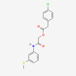 [2-(3-Methylsulfanylanilino)-2-oxoethyl] 2-(4-chlorophenyl)acetate