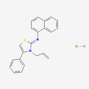 molecular formula C22H19BrN2S B2598966 (Z)-N-(3-allyl-4-phenylthiazol-2(3H)-ylidene)naphthalen-1-amine hydrobromide CAS No. 477525-55-6