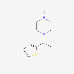 molecular formula C10H16N2S B2598969 1-(1-Thiophen-2-ylethyl)piperazine CAS No. 521263-96-7