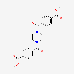 molecular formula C22H22N2O6 B2598972 Methyl 4-[4-(4-methoxycarbonylbenzoyl)piperazine-1-carbonyl]benzoate CAS No. 68509-04-6