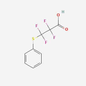 molecular formula C9H6F4O2S B2598973 2,2,3,3-Tetrafluoro-3-(phenylthio)propanoic acid CAS No. 2185840-31-5