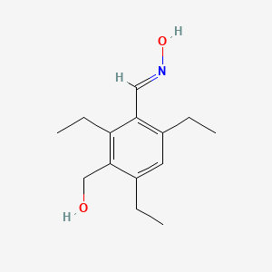 molecular formula C14H21NO2 B2598978 2,4,6-Triethyl-3-(hydroxymethyl)benzaldehyde oxime CAS No. 347367-16-2