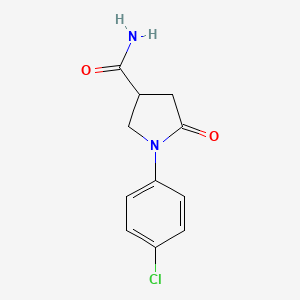 molecular formula C11H11ClN2O2 B2598979 1-(4-氯苯基)-5-氧代吡咯烷-3-甲酰胺 CAS No. 60655-92-7