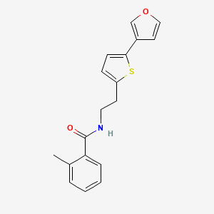 molecular formula C18H17NO2S B2598983 N-(2-(5-(呋喃-3-基)噻吩-2-基)乙基)-2-甲基苯甲酰胺 CAS No. 2034595-03-2