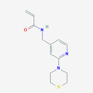 molecular formula C13H17N3OS B2598985 N-[(2-Thiomorpholin-4-ylpyridin-4-yl)methyl]prop-2-enamide CAS No. 2361642-77-3