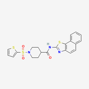 molecular formula C21H19N3O3S3 B2598988 N-(naphtho[2,1-d]thiazol-2-yl)-1-(thiophen-2-ylsulfonyl)piperidine-4-carboxamide CAS No. 900000-94-4