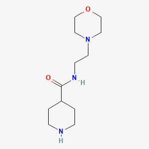 molecular formula C12H23N3O2 B2598993 N-(2-吗啉-4-基乙基)哌啶-4-甲酰胺 CAS No. 429637-00-3