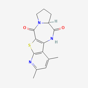 (6aS)-2,4-dimethyl-6a,7,8,9-tetrahydro-6H-pyrido[3',2':4,5]thieno[3,2-e]pyrrolo[1,2-a][1,4]diazepine-6,11(5H)-dione