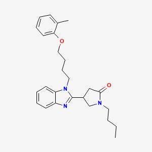 molecular formula C26H33N3O2 B2599006 1-butyl-4-{1-[4-(2-methylphenoxy)butyl]-1H-benzimidazol-2-yl}pyrrolidin-2-one CAS No. 912897-01-9