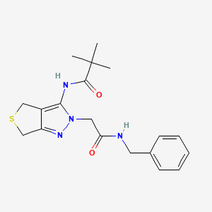 N-(2-(2-(benzylamino)-2-oxoethyl)-4,6-dihydro-2H-thieno[3,4-c]pyrazol-3-yl)pivalamide