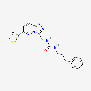 1-(3-Phenylpropyl)-3-((6-(thiophen-3-yl)-[1,2,4]triazolo[4,3-b]pyridazin-3-yl)methyl)urea