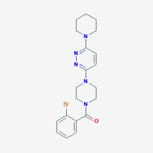 molecular formula C20H24BrN5O B2599026 (2-Bromophenyl)(4-(6-(piperidin-1-yl)pyridazin-3-yl)piperazin-1-yl)methanone CAS No. 886896-49-7